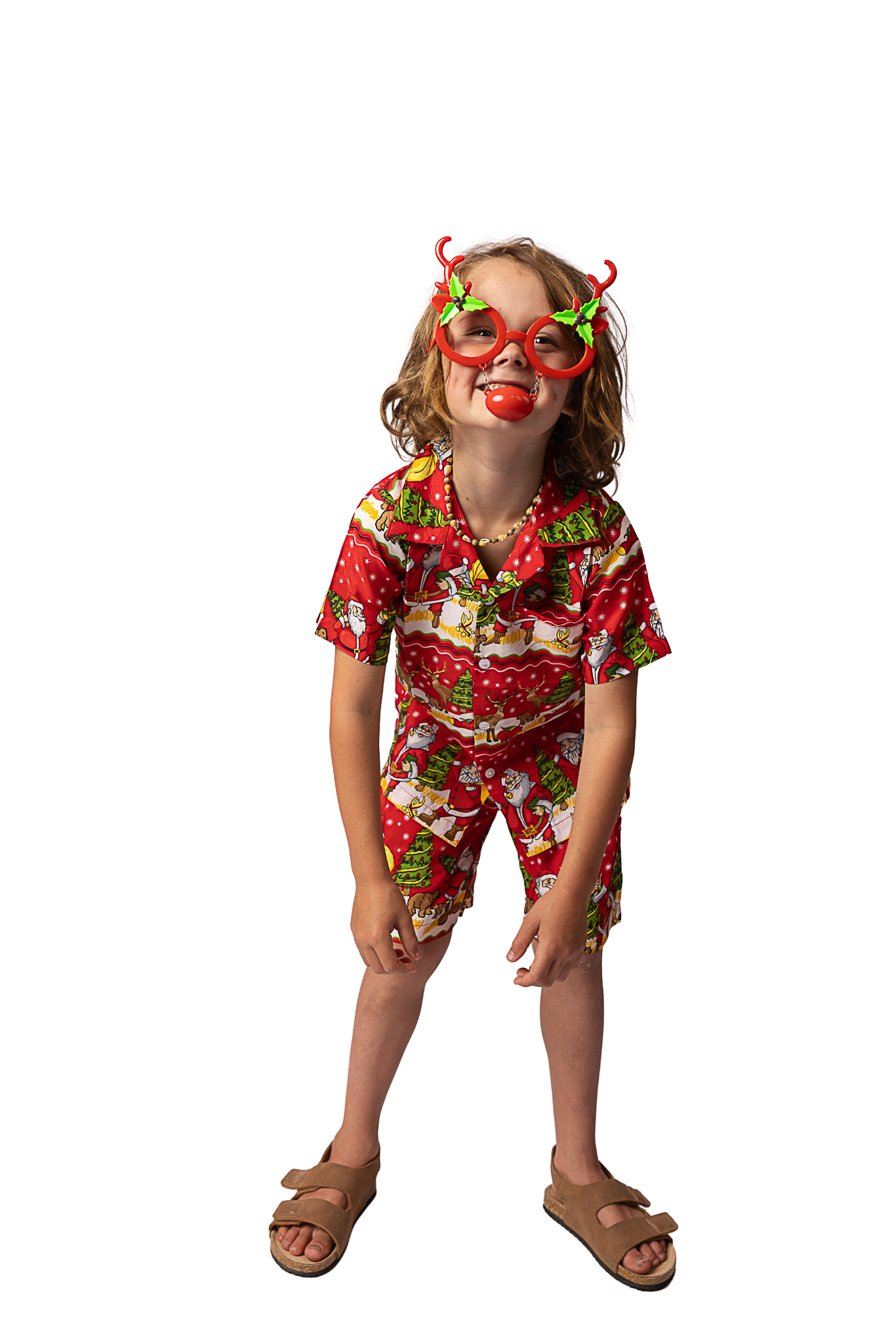 Happy Santa Red Kids Shirt