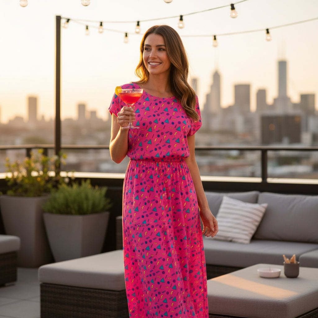 Retro Vibe Adult Maxi Leila Dress