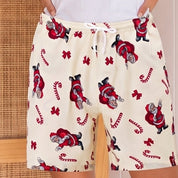 Candy Cane Claus Christmas Adult Shorts