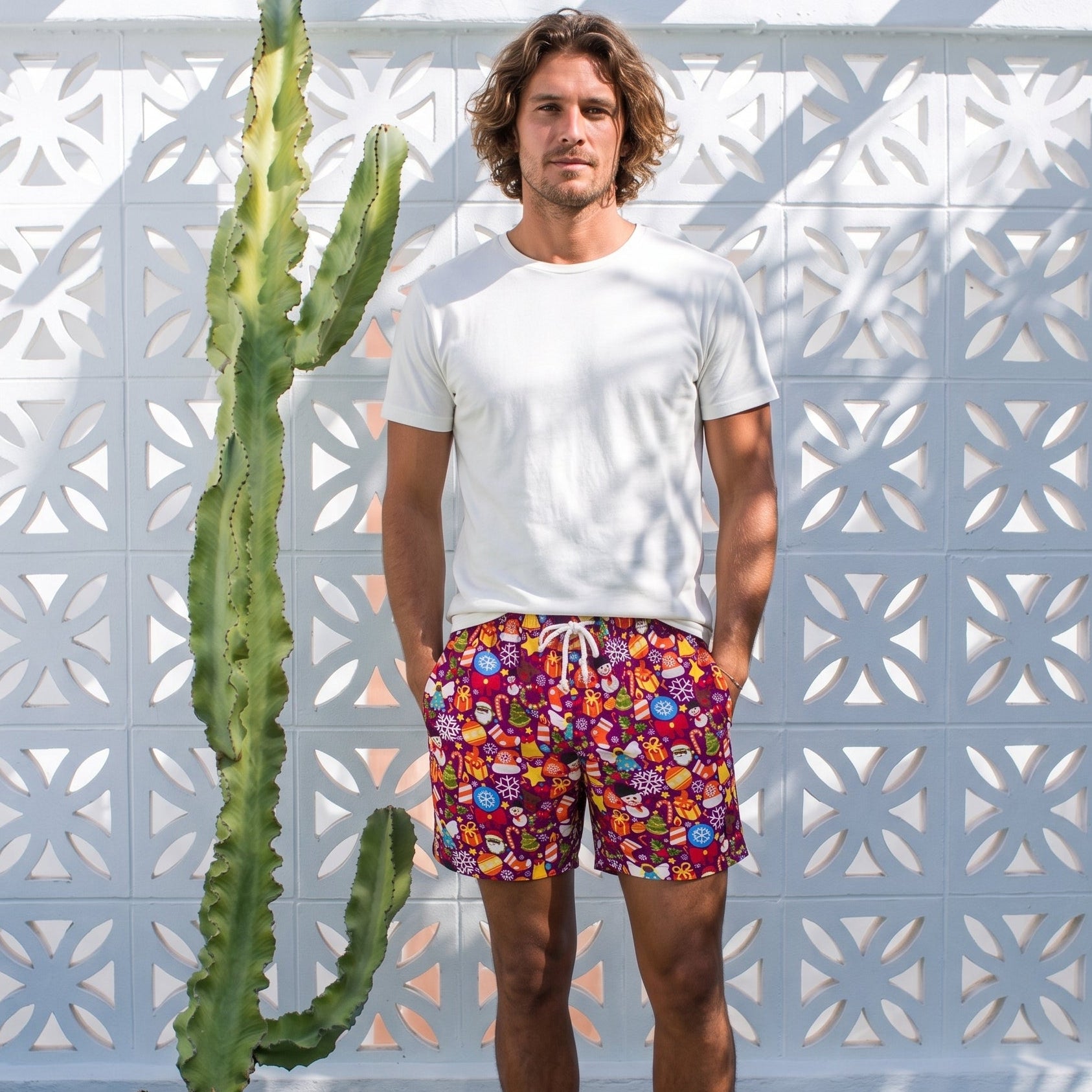 Celebrations Purple Christmas Adult Shorts